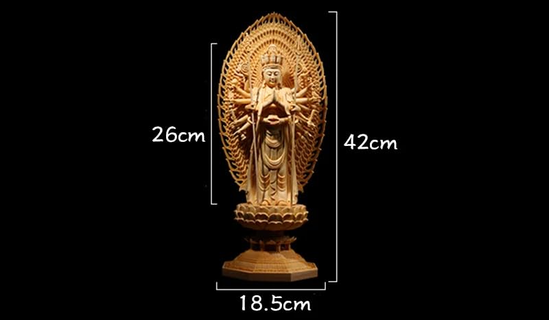 1000 Hands Guan Yin Statue - Wooden Avaloketishvara Buddha Statue for Home Decor (Original)