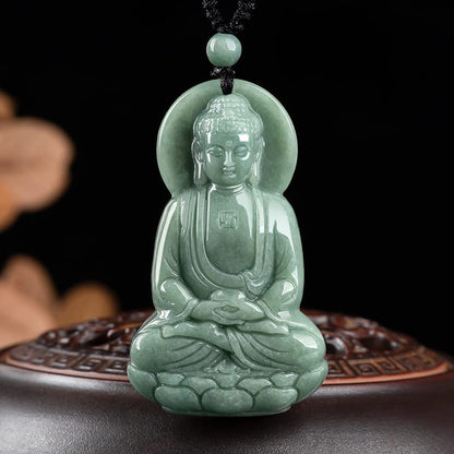 Jade Future Buddha Statue Necklace - Unisex Christmas Gift