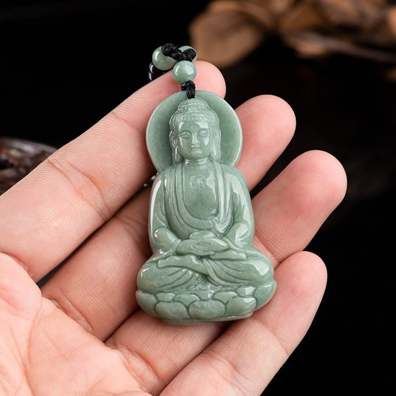 Jade Future Buddha Statue Necklace - Unisex Christmas Gift