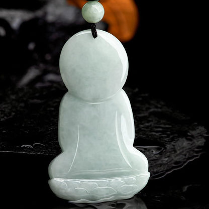 Jade Future Buddha Statue Necklace - Unisex Christmas Gift