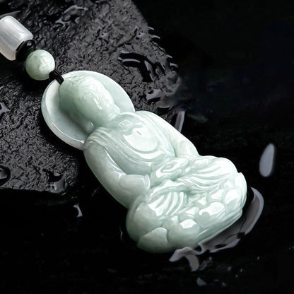 Jade Future Buddha Statue Necklace - Unisex Christmas Gift