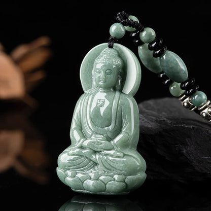 Jade Future Buddha Statue Necklace - Unisex Christmas Gift