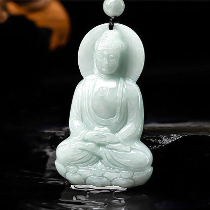 Jade Future Buddha Statue Necklace - Unisex Christmas Gift